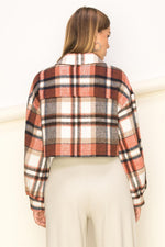 Load image into Gallery viewer, Plaid Cropped Jacket
