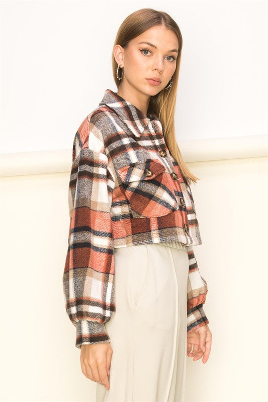 Plaid Cropped Jacket